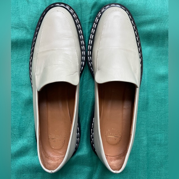 ATP ATELIER Manduria Sage Green Gray Leather Chunky Platform Loafers Handmade 39 - Picture 8 of 16